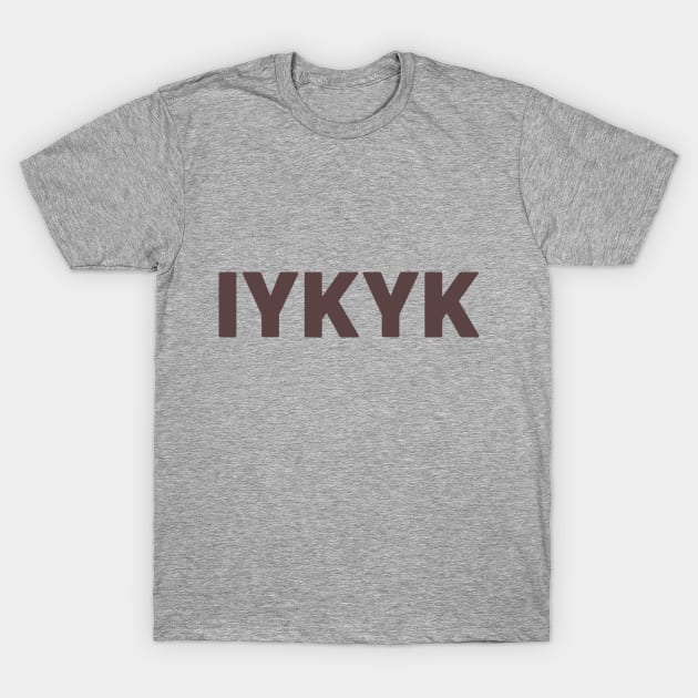 IYKYK T-Shirt by teesbythebook